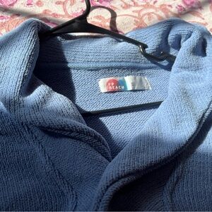 Free People Ivory Textured Knit Top